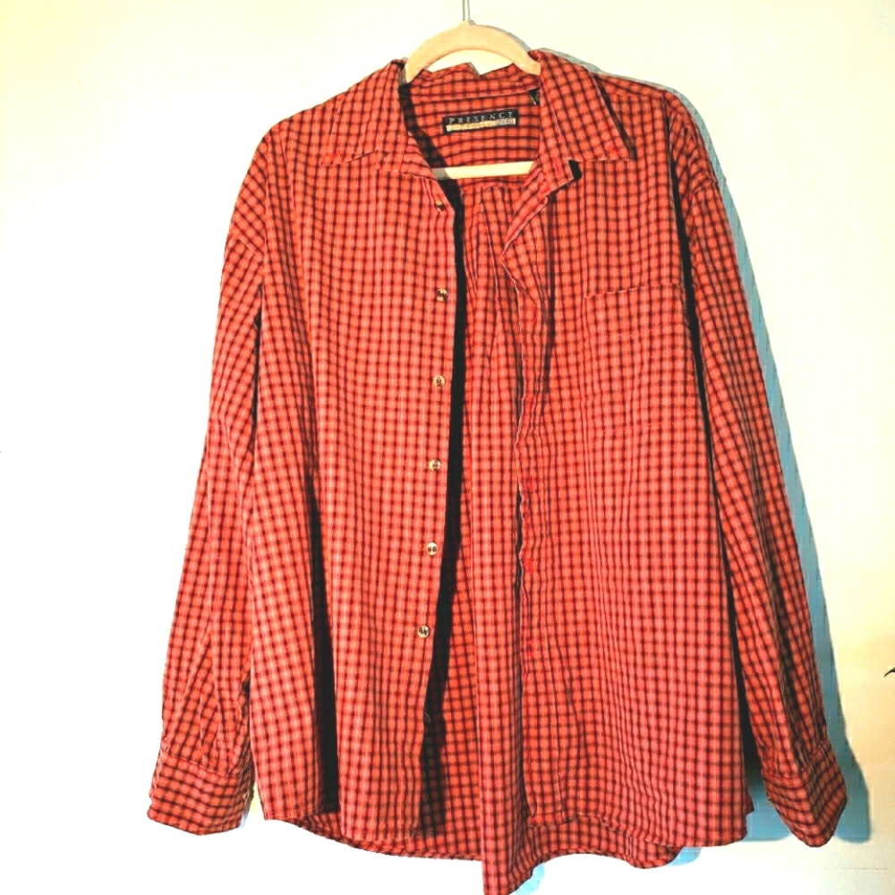 Men's Button Down Shirt, Size XL By Presence
